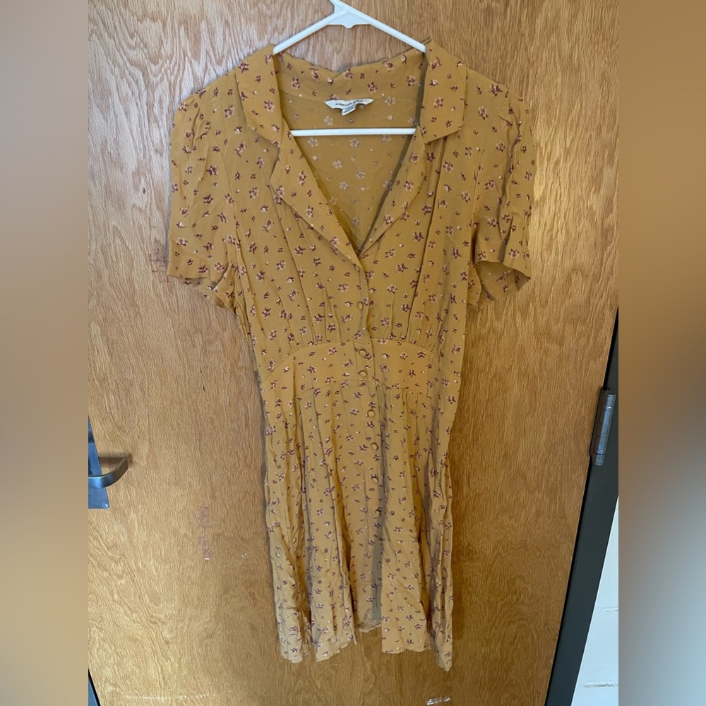 American Eagle Yellow Print Dress